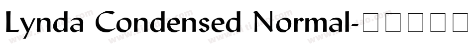 Lynda Condensed Normal字体转换